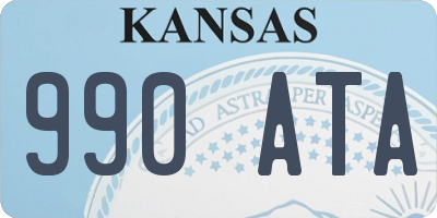 KS license plate 990ATA