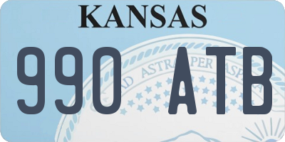KS license plate 990ATB