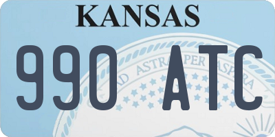 KS license plate 990ATC