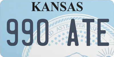 KS license plate 990ATE