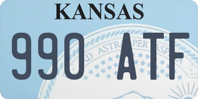 KS license plate 990ATF