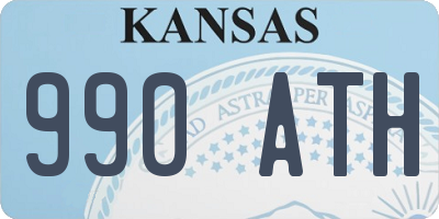 KS license plate 990ATH
