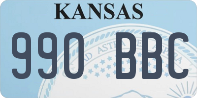KS license plate 990BBC