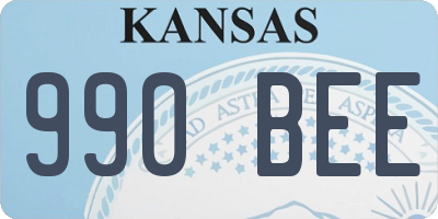 KS license plate 990BEE