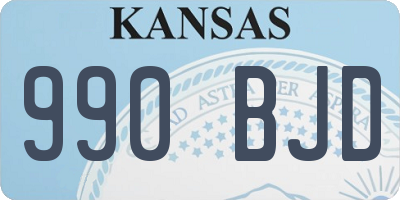 KS license plate 990BJD