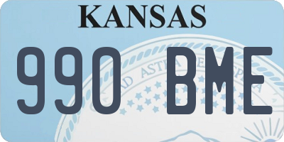KS license plate 990BME