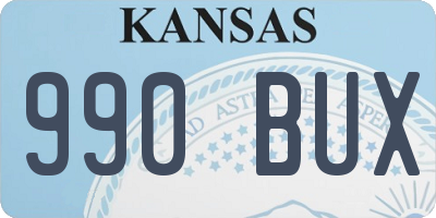 KS license plate 990BUX