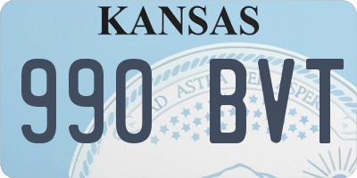 KS license plate 990BVT