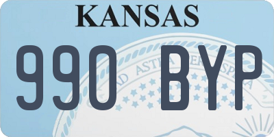KS license plate 990BYP