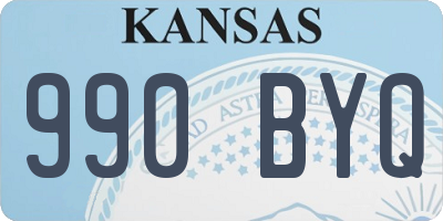 KS license plate 990BYQ