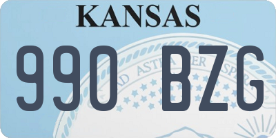 KS license plate 990BZG