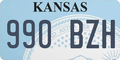 KS license plate 990BZH