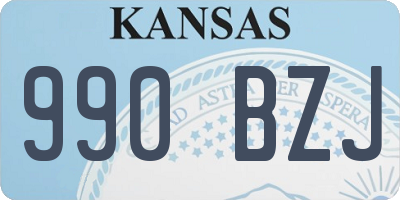 KS license plate 990BZJ
