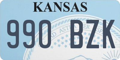 KS license plate 990BZK