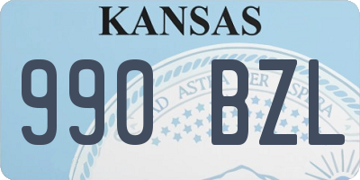 KS license plate 990BZL