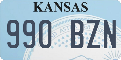 KS license plate 990BZN