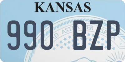 KS license plate 990BZP