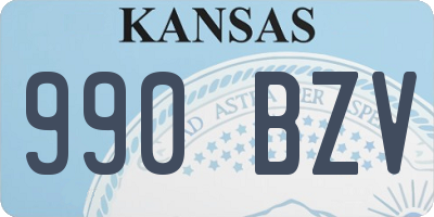 KS license plate 990BZV