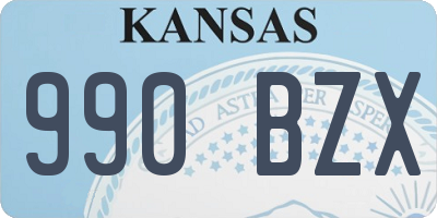 KS license plate 990BZX