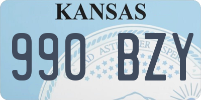 KS license plate 990BZY