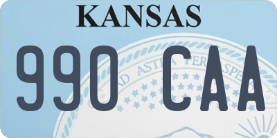 KS license plate 990CAA