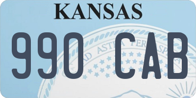 KS license plate 990CAB