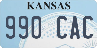 KS license plate 990CAC