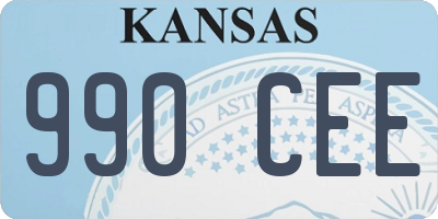KS license plate 990CEE