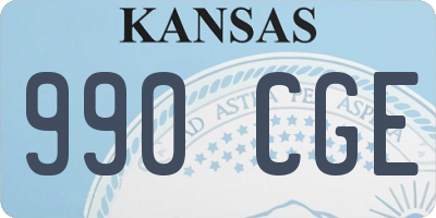 KS license plate 990CGE