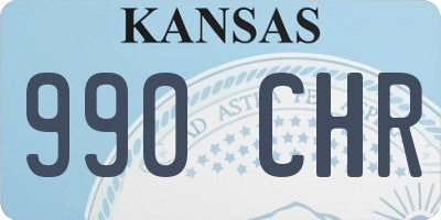 KS license plate 990CHR