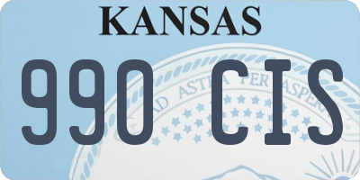 KS license plate 990CIS