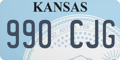 KS license plate 990CJG