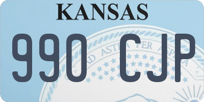 KS license plate 990CJP