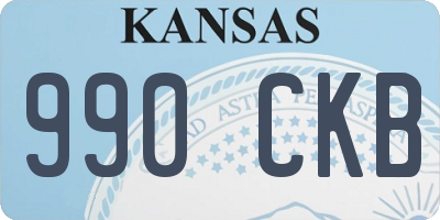 KS license plate 990CKB