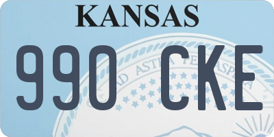 KS license plate 990CKE