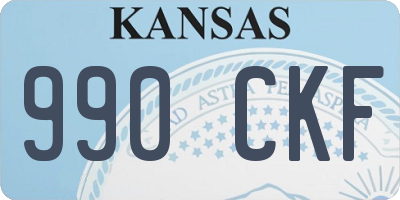 KS license plate 990CKF
