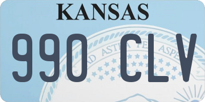 KS license plate 990CLV