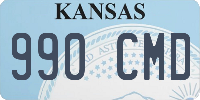 KS license plate 990CMD