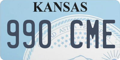 KS license plate 990CME