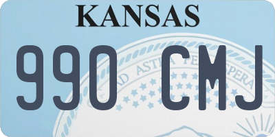KS license plate 990CMJ