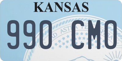 KS license plate 990CMO
