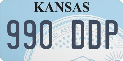 KS license plate 990DDP
