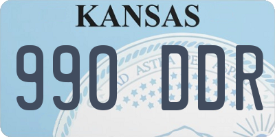 KS license plate 990DDR
