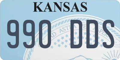 KS license plate 990DDS