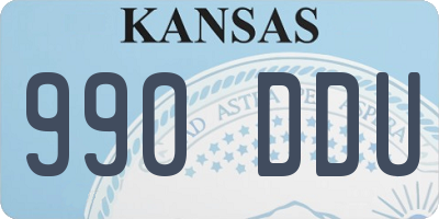 KS license plate 990DDU