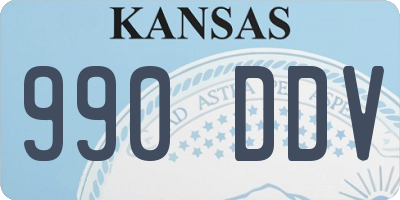 KS license plate 990DDV