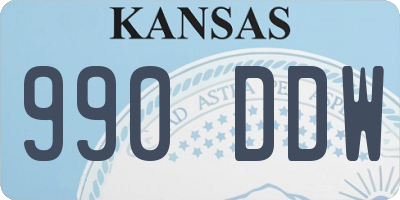 KS license plate 990DDW
