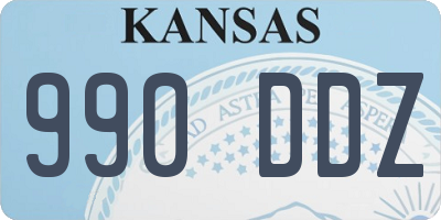 KS license plate 990DDZ