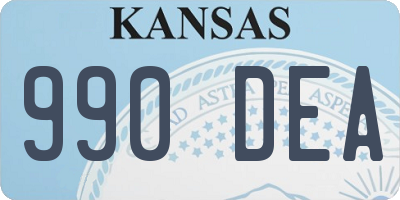 KS license plate 990DEA
