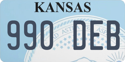 KS license plate 990DEB